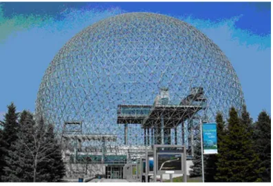 Figure 5 :  la biosphère, sur l’ancien site   d’Expo 67 à Montréal
