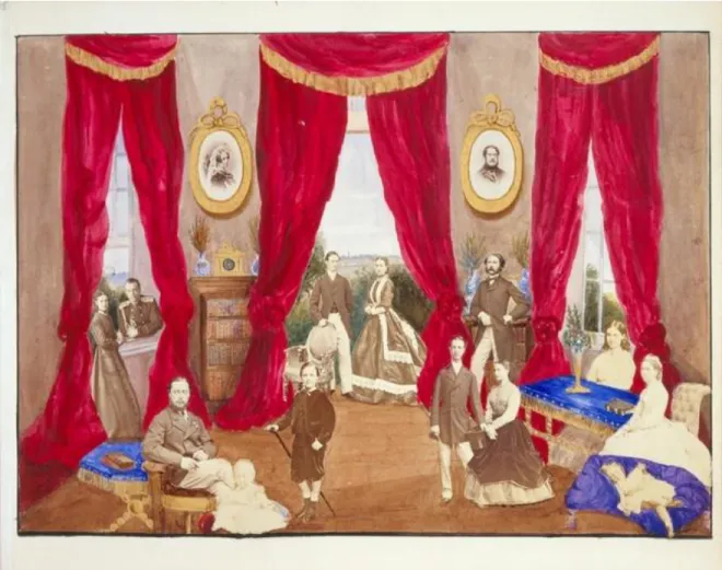 Figure  1.4 The above image was made by Queen Alexandra to represent her Danish relatives, including her  sister Marie, in the 1860s