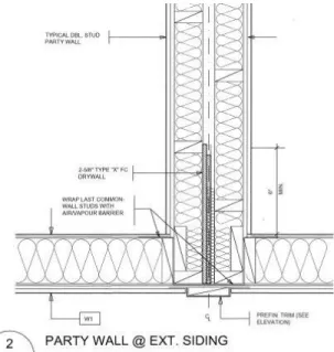 Figure 7: Development 16 Exposed Party Wall Figure 6: Development 16 Party Wall - Envelope Detail