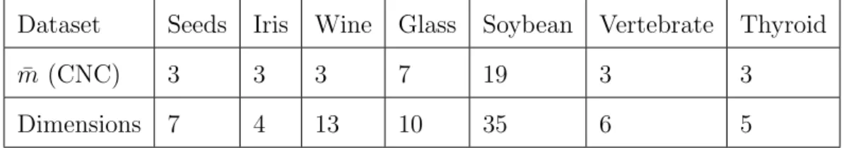 Table 4.3: Real Datasets