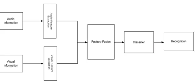 Figure 2.1: Feature level fusion for audiovisual information