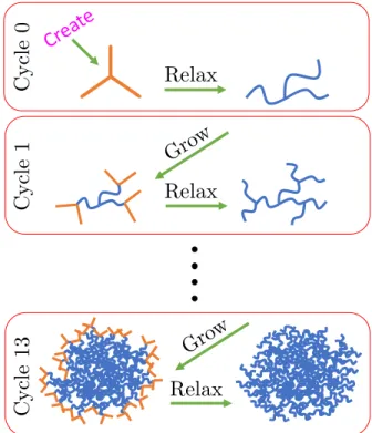 FIG. 1. Schematic of the growing method used to construct the phytoglycogen nanoparticle