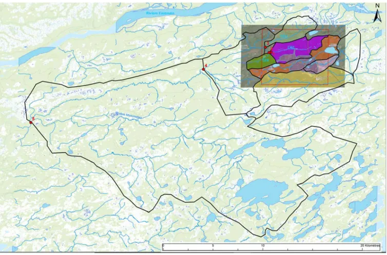 Figure 1  Watersheds and Junction Points Where Ratio Calculations were Made 