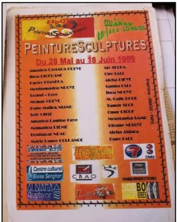 Figure 8 : Exemple d'une affiche  d'exposition appartenant à M. Gueye 