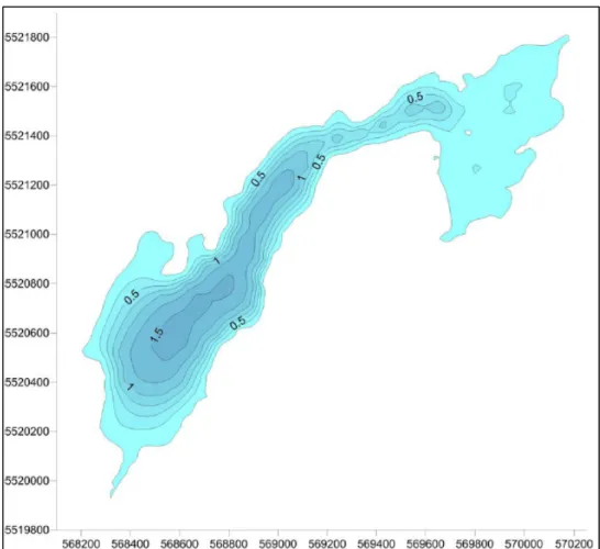 Figure RQC-58.1 : Bathymétrie du lac Jean 
