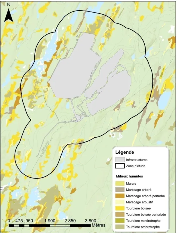 Figure 2. Zone d’étude des travaux d’inventaires 