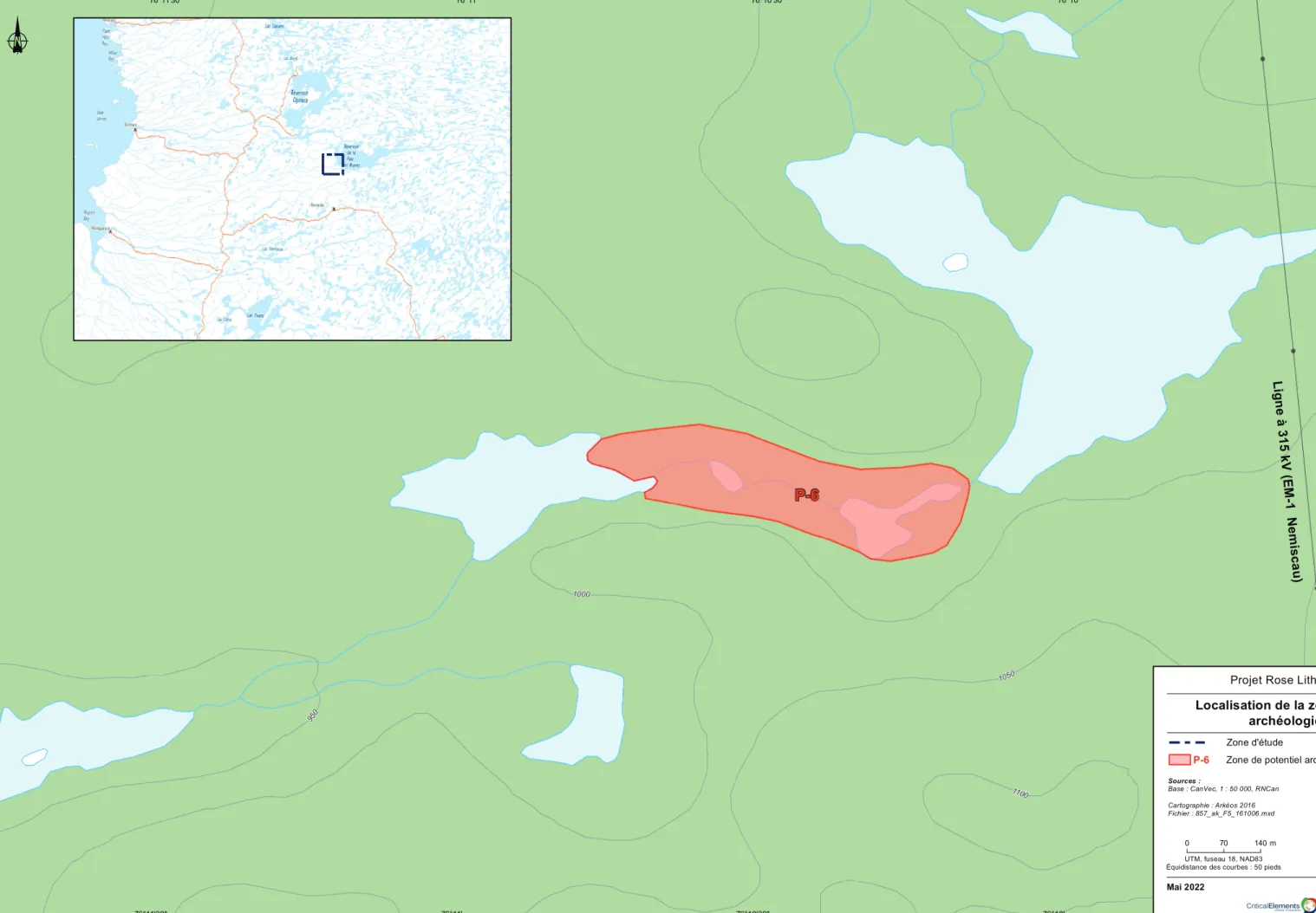 Figure 5 -  Localisation de la zone P-6