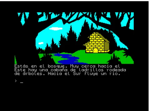 Figure 4: First room of La Aventura Original (screenshot by author). 