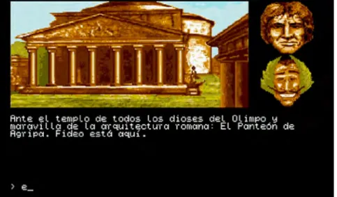 Figure 5: The Pantheon in the Atari ST version of Jabato (screenshot by  author).