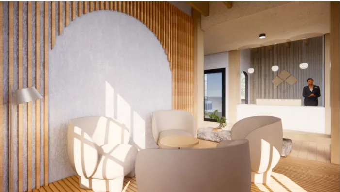 Figure 95. Reception and the waiting area.